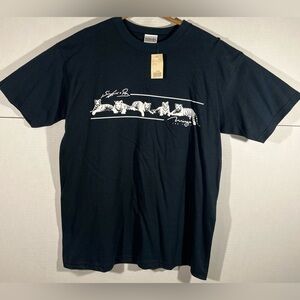 Vintage Siegfried & Roy Mirage Las Vegas Black Short Sleeve Tiger T-Shirt Large